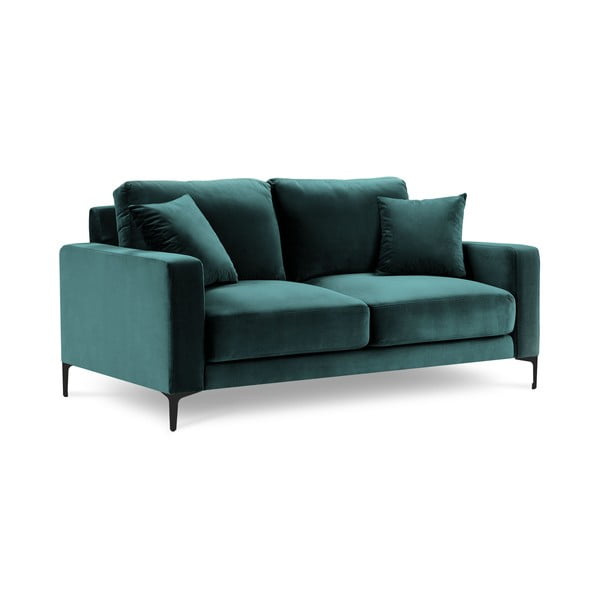 Divano in velluto blu turchese, 158 cm Harmony - Kooko Home-image-2