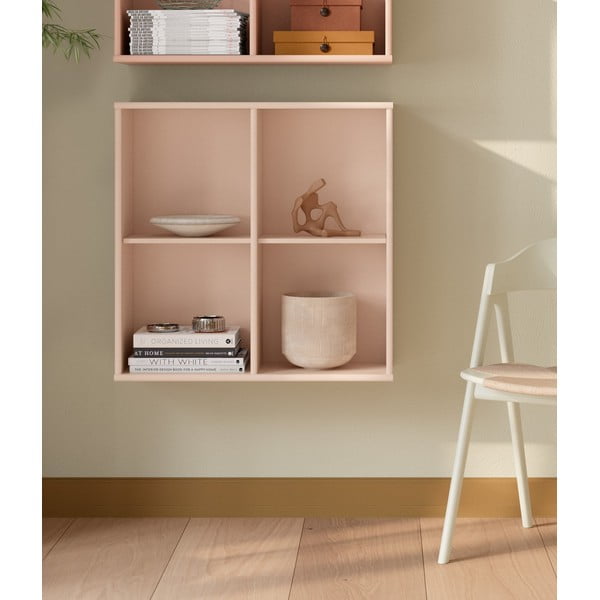 Libreria rosa chiaro da appendere 70x70x27 cm Mistral – Hammel Furniture-image-2