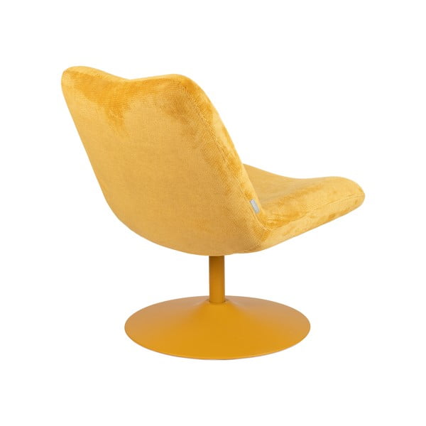 Poltrona in velluto giallo ocra Bubba - Zuiver-image-4