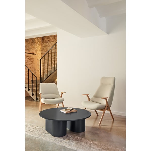 Tavolino da salotto color antracite 110x111 cm Totem – Teulat-image-1