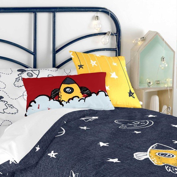 Set copripiumino e federa stampati Baleno , 140 x 200 cm Starspace - Moshi Moshi-image-1