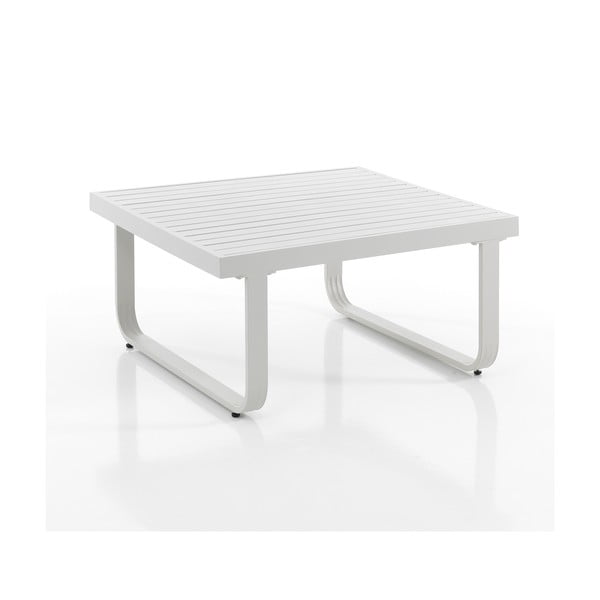 Tavolino in alluminio bianco 80x80 cm Ischia - Tomasucci