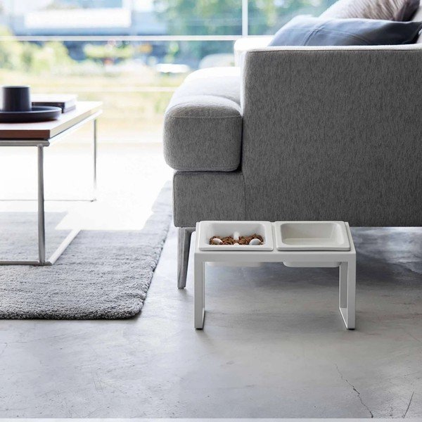 Set di ciotole con supporto in ceramica per animali domestici Nooks – YAMAZAKI-image-3