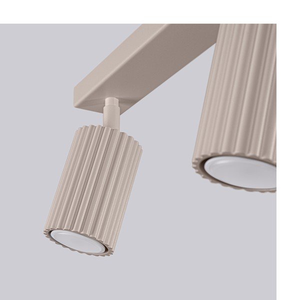 Faretto grigio tortora in metallo 6,5x30 cm Gleam – Sollux-image-4