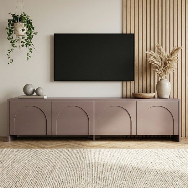 Mobile TV grigio tortora 180x45x32 cm Aurelia – Kalune Design-image-2