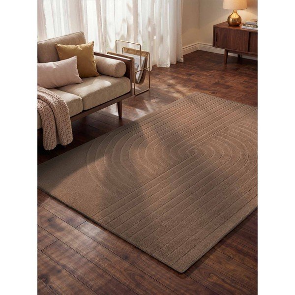 Tappeto beige in lana tessuto a mano 120x180 cm Arcura – Vikosa-image-1