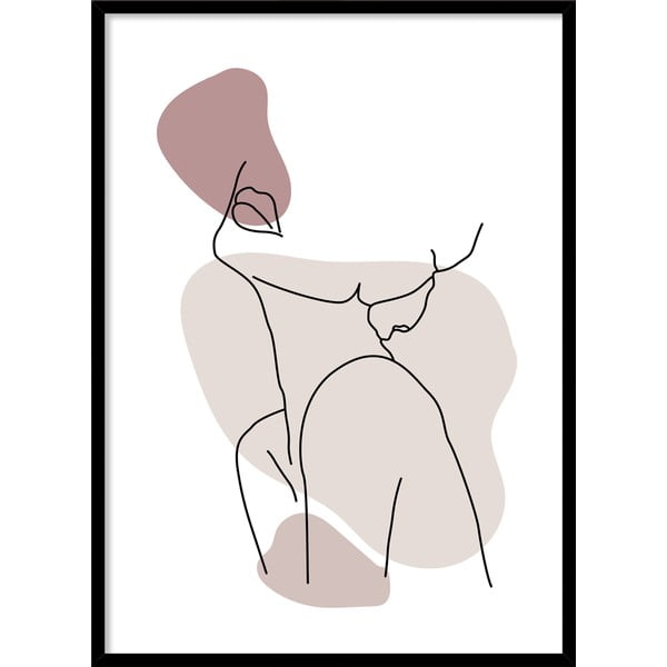 Poster con cornice 50x70 cm Woman Pink - Styler