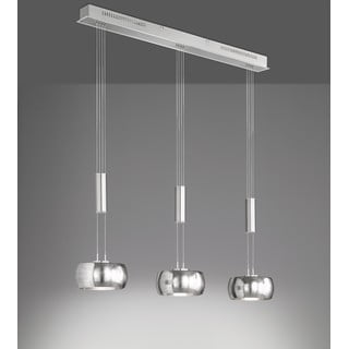 Lampadario con intensità regolabile argentato in metallo Colette – Fischer & Honsel