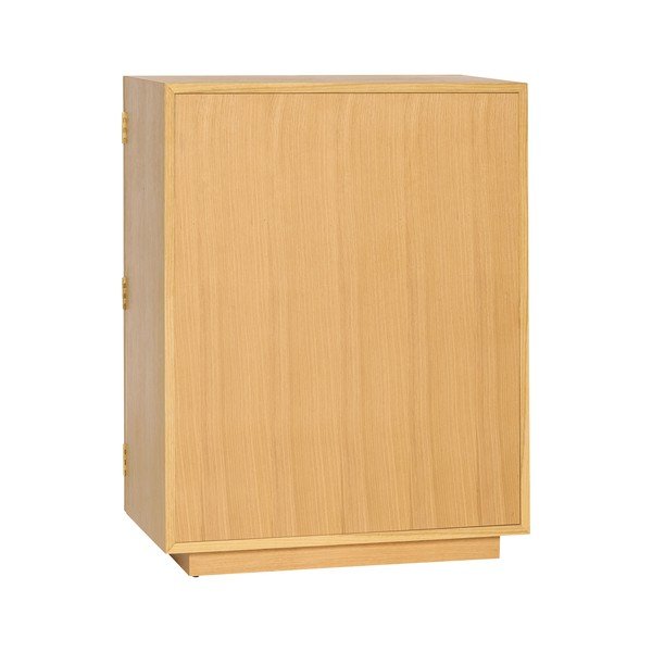 Vetrina di colore naturale con effetto rovere da appendere 70x90x39 cm Mae – Hübsch-image-2