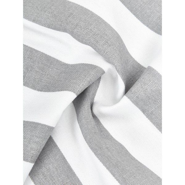 Federa decorativa in cotone bianco e grigio, 50 x 50 cm Timon - Westwing Collection-image-1