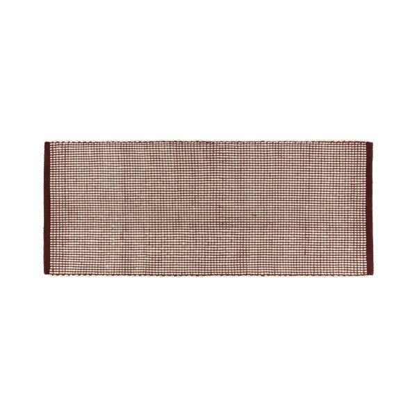 Passatoia burgundy/di colore naturale in lana tessuta a mano 80x170 cm Talo – noo.ma-image-4