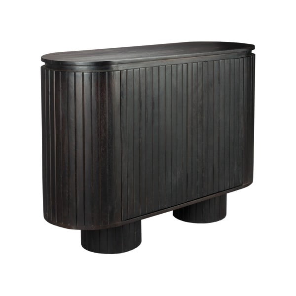 Armadietto marrone scuro in mango massiccio 110x80x40 cm Kenji – Dutchbone-image-1