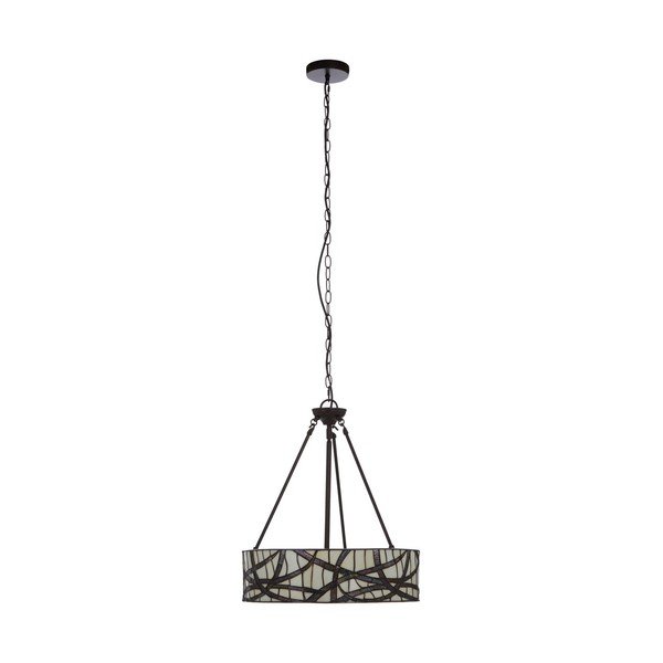 Lampadario in metallo con paralume in vetro ø 46 cm Waldorf – Premier Housewares-image-4
