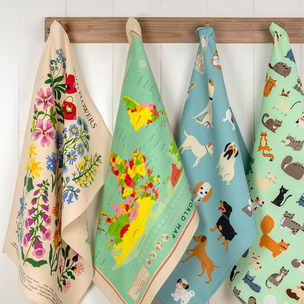 Asciugamano in cotone, 50 x 70 cm World Map - Rex London-image-2