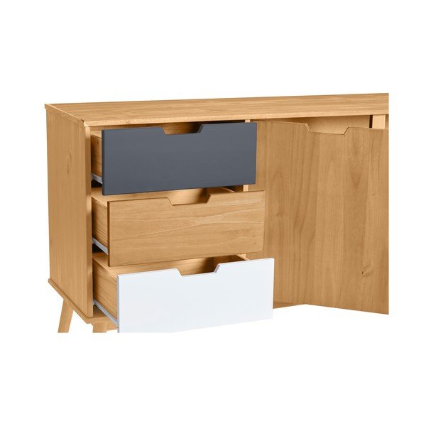 Cassettiera in legno di pino massiccio Cusco - Marckeric-image-3