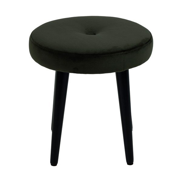 Sgabello in velluto nero Frisco - Actona-image-2