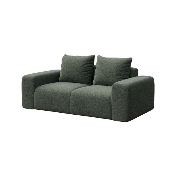 Divano verde rivestito in bouclé 212 cm Monce – Rodier-image-2