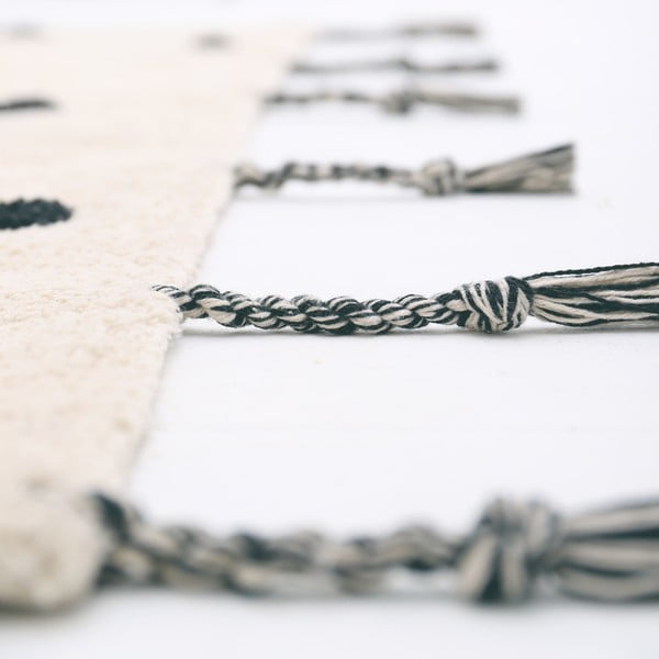 Tappeto nero/color crema in cotone lavabile e tessuto a mano 100x150 cm Nümi Black – Nattiot-image-4