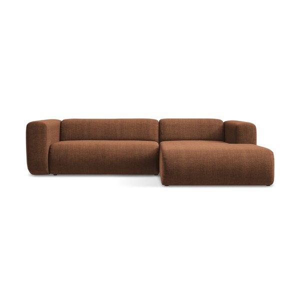 Divano angolare color terracotta (con penisola a destra/con chaise lounge) Ekahi – Makamii