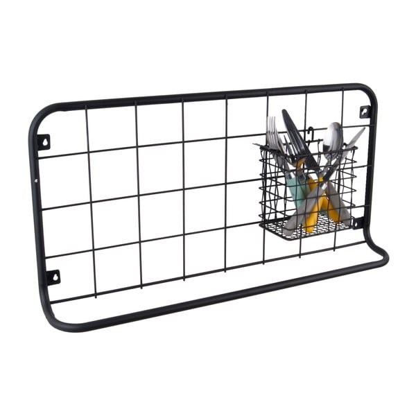 Organizzatore da parete in nero Open Grid - PT LIVING-image-1