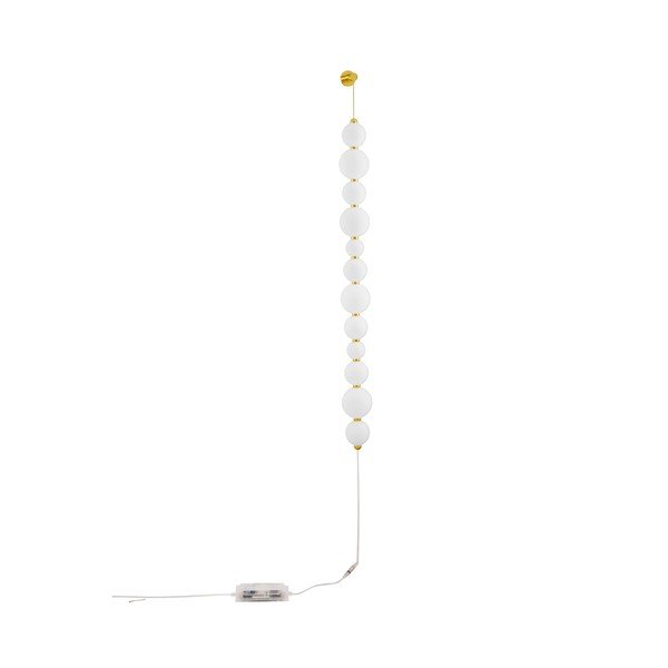 Lampada da parete LED bianca/dorata in metallo con intensità regolabile Perla – Nova Luce