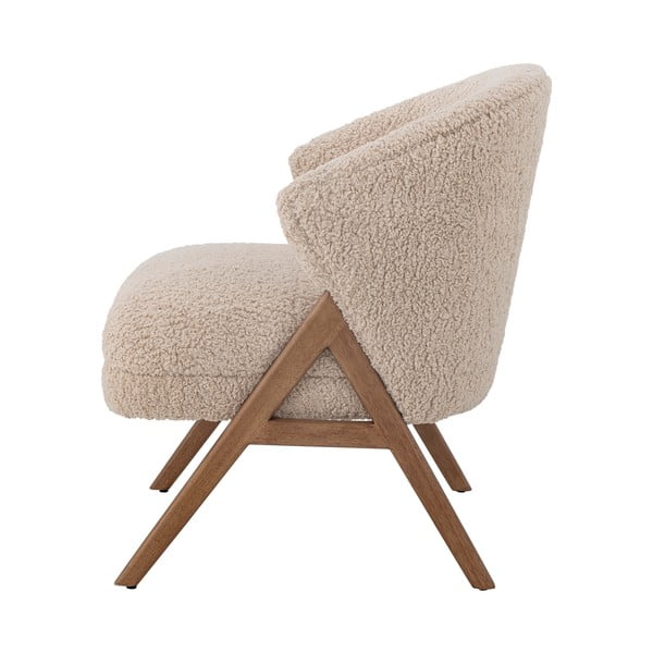 Poltrona beige in tessuto bouclé Camino - Bloomingville-image-3