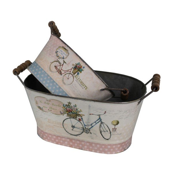Set di 2 contenitori decorativi Vélo - Antic Line