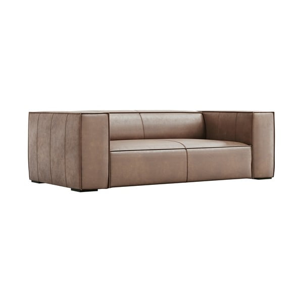 Divano in pelle marrone chiaro 212 cm Madame - Windsor & Co Sofas-image-2
