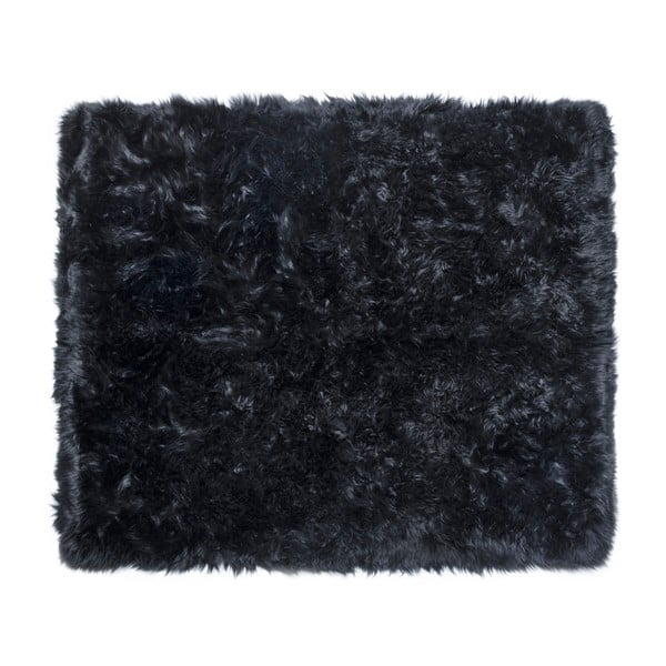 Tappeto in pelle di pecora nera Pecora della Zelanda, 130 x 150 cm - Royal Dream