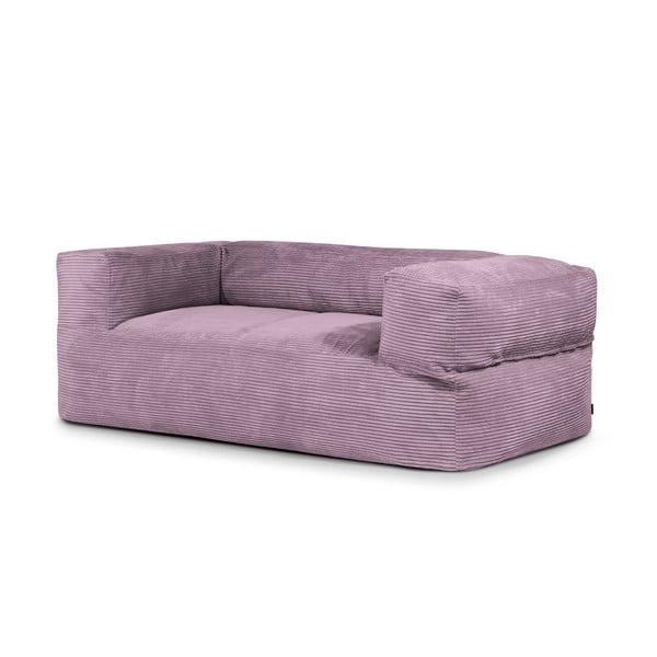 Puof a sacco viola con rivestimento in velluto a coste Sofa MooG – SLOWDOWN