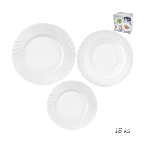 Set da pranzo in vetro 18 pezzi Luna - Orion-image-3