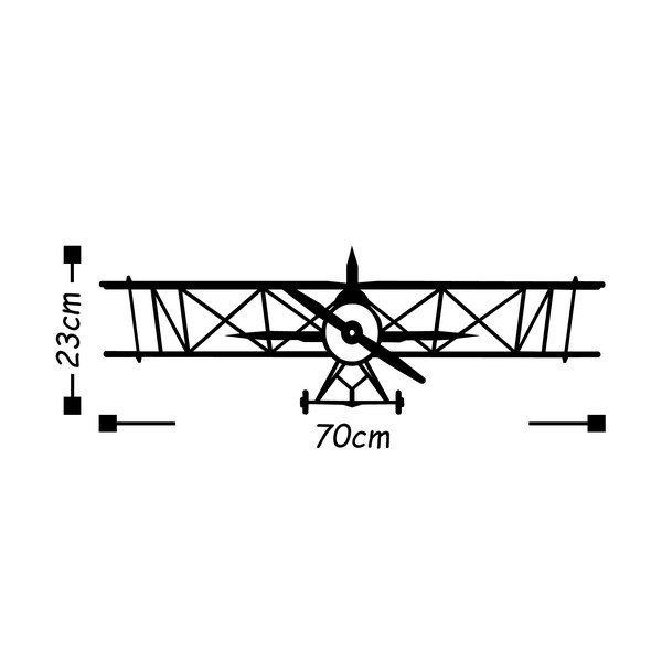 Decorazione murale nera Plane - Wallity-image-2