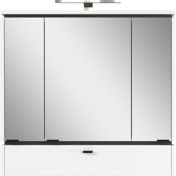 Mobile da bagno bianco con specchio e illuminazione 79x80 cm Modesto - Germania