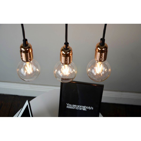 Lampada a sospensione nero/arancio con paralume in metallo ø 4 cm Uno - Sotto Luce-image-2