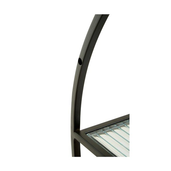 Mensola nera/di colore naturale in metallo con ripiani multipli 61 cm Mataram – Premier Housewares-image-4