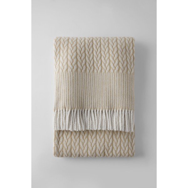 Coperta marrone chiaro in misto cotone 140x180 cm Olympus – Euromant