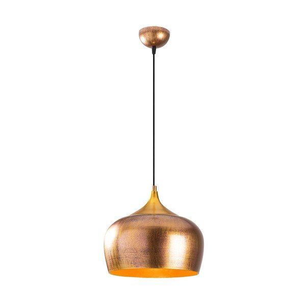 Lampadario dorato con paralume in metallo ø 30 cm Berceste – Opviq lights-image-2