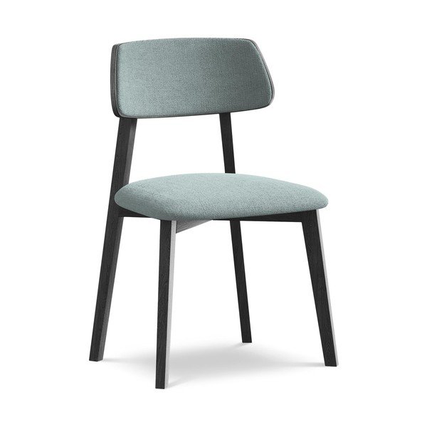 Sedia da pranzo blu in legno massiccio Niu – Makamii