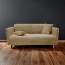 Copridivano marrone con rivestimento elastico per divano a 3 posti Sacha – douceur d'intérieur