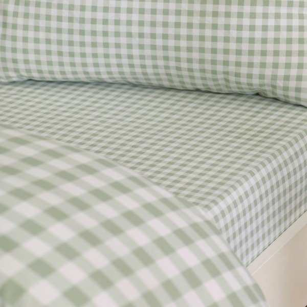 Set copripiumino e federa verde per letto matrimoniale 3 pezzi 200x200 cm Bamford Gingham Check – Catherine Lansfield-image-4