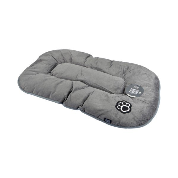 Cuccia grigia in camoscio per cane 61x38 cm Flakes – Love Story-image-2