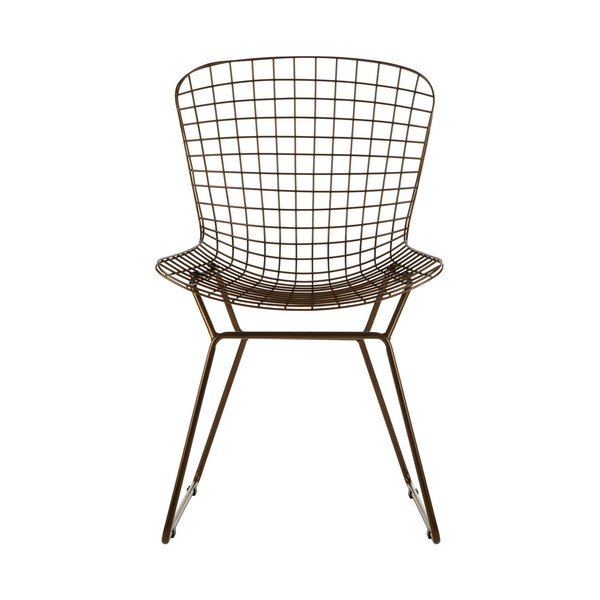 Sedia da pranzo color bronzo in metallo District – Premier Housewares-image-2