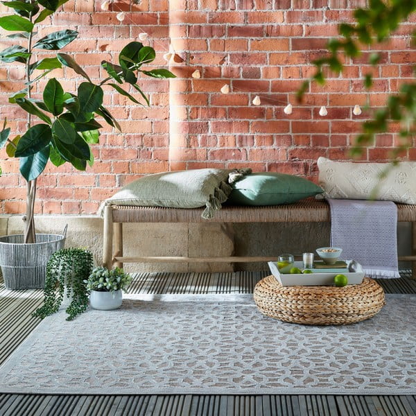 Tappeto grigio per esterni 160x230 cm Argento - Flair Rugs-image-1