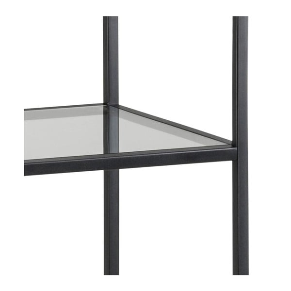 Scaffale nero in vetro 35x120 cm Seaford - Actona-image-4