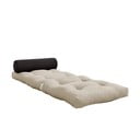 Materasso futon grigio-beige 70x200 cm Wrap Linen Beige/Dark Grey - Karup Design