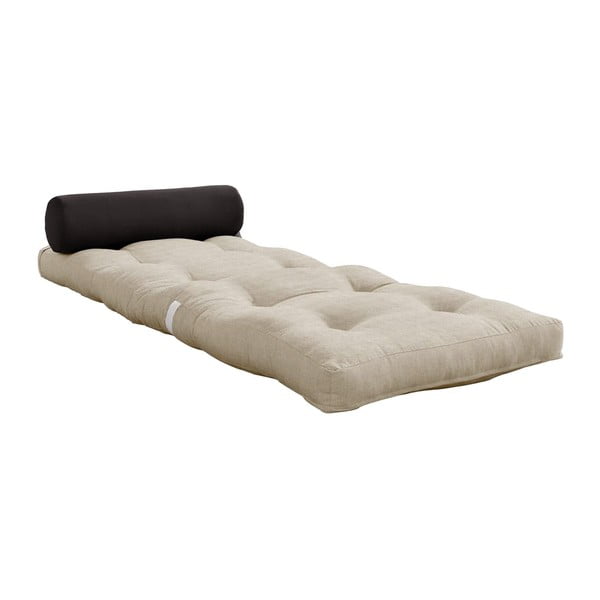 Materasso futon grigio-beige 70x200 cm Wrap Linen Beige/Dark Grey - Karup Design