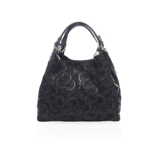 Borsa in pelle nera Eriberti - Massimo Castelli
