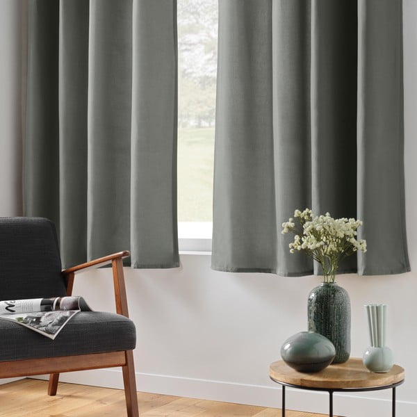 Tenda termoisolante grigia in microfibra 135x180 cm Micropolar – douceur d'intérieur-image-3