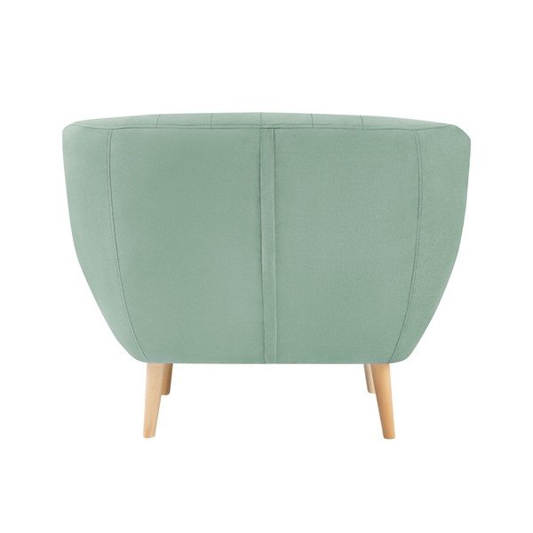 Poltrona in velluto verde menta Sardaigne - Mazzini Sofas-image-4
