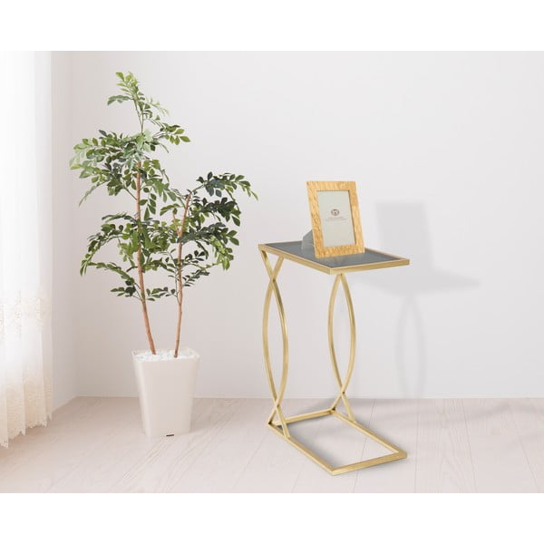 Tavolo contenitore con piano in vetro 25,5x45,5 cm Glam - Mauro Ferretti-image-2